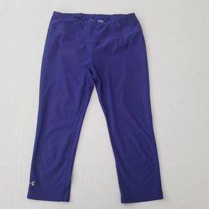 Under Armour Womens HeatGear Purple Capri Leggings